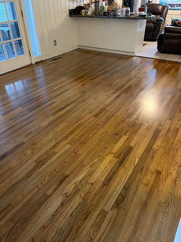 blonde wood floor